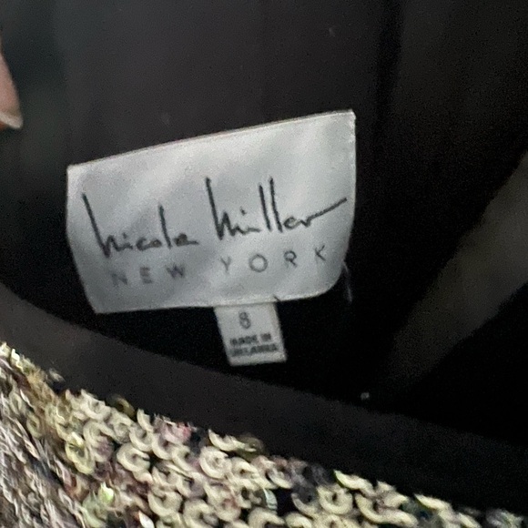 NWT Nicole Miller Sparkly Evening Dress - Picture 3 of 4